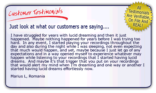 Lucid Dreaming Success Story