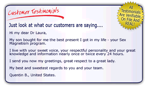 Sexual Magnetism - hypnotic seduciton - Happy Customer Testimonial
