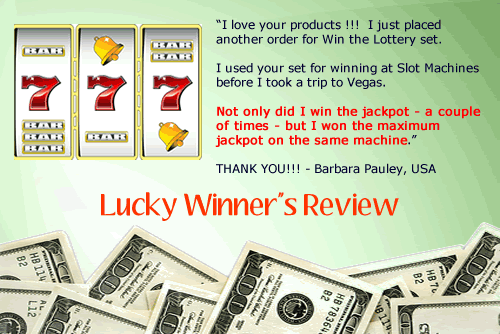 Happy Customer Testimonial - Win at Slots with hypnosis