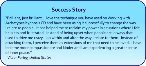 Archetypes Hypnosis CDs and mp3s - success story