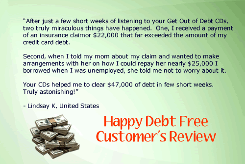 Get Out Of Debt hypnosis mp3 downloads and CDs
