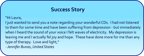 Depression Relief Hypnosis CDs and mp3 downloads - success story
