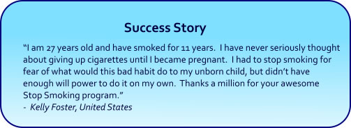 Stop Smoking Hypnosis CDs and mp3 Downloads success story
